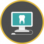 Zahn auf Computerbildschirm - 3D Diagnostik Icon
